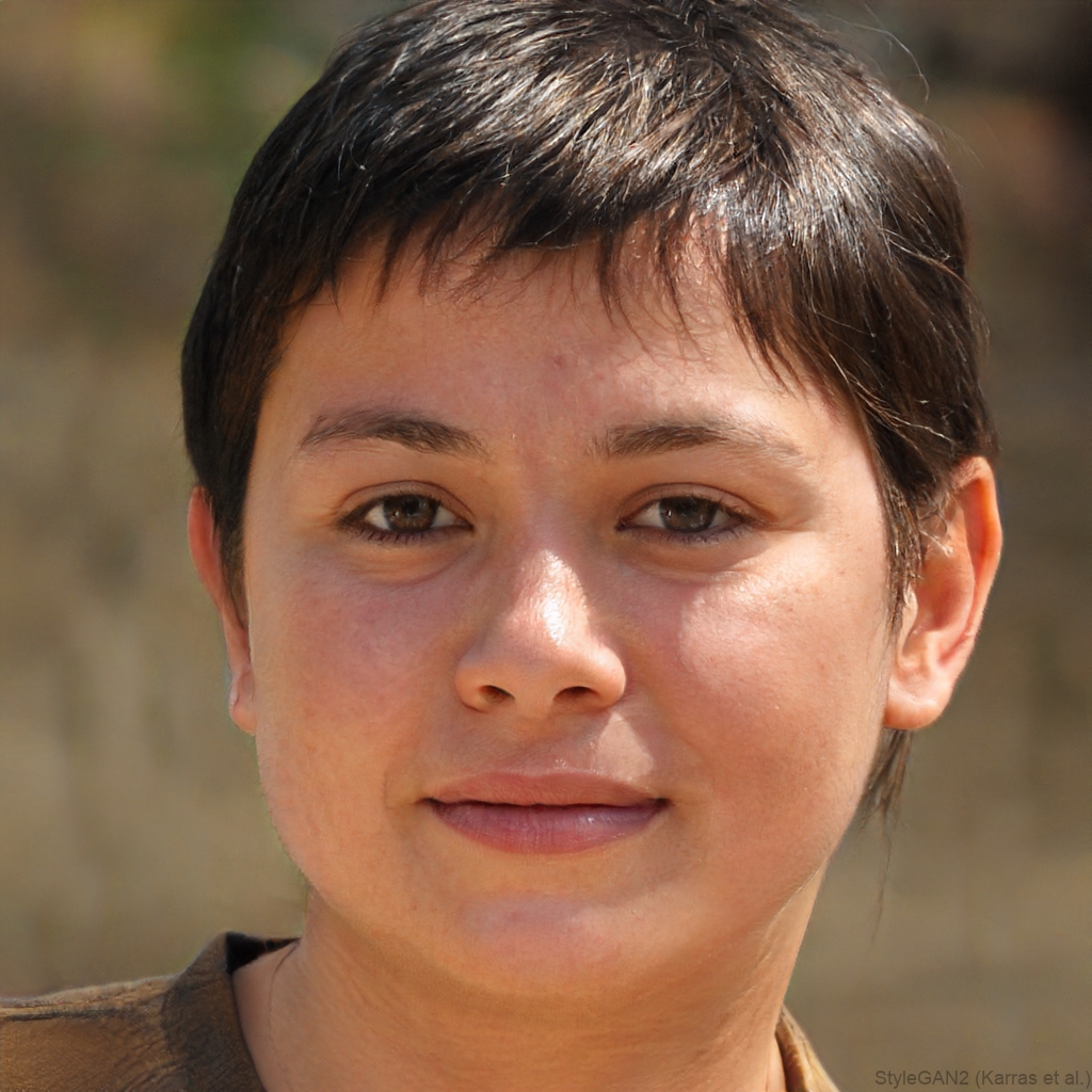 Original portrait with dark hair