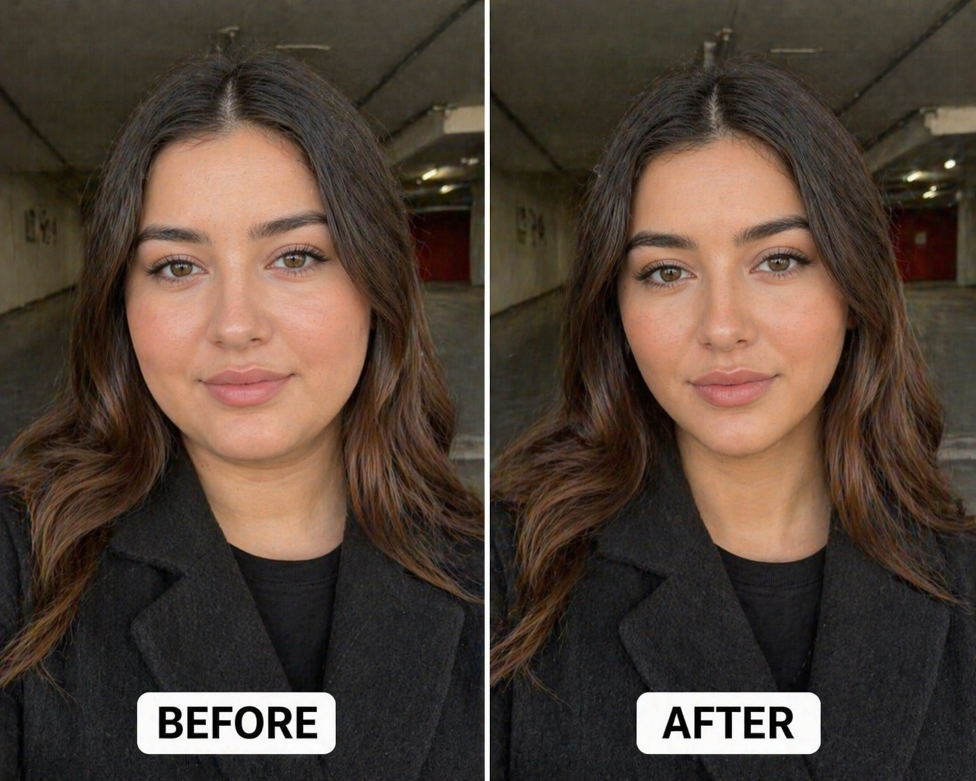 Real face slimmer before and after — result 7