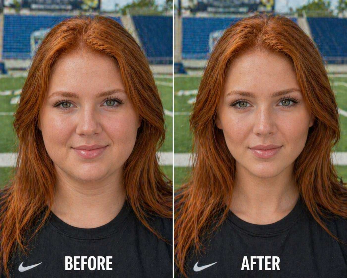 Real face slimmer before and after — result 8
